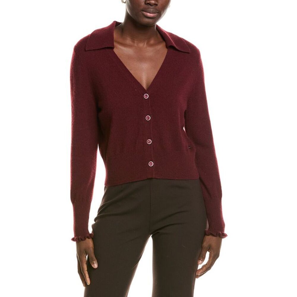 Marc Cain Womens Knit Cashmere Cardigan, Wine